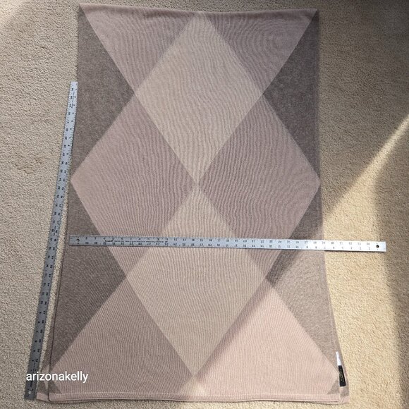 NWOT Cashmere Scarf Diamond Argyle Wrap Charter Club - Picture 2 of 12